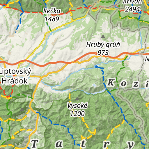 mapa turystyczna Mapa szlaków turystycznych w górach. Planowanie i kalkulator tras 