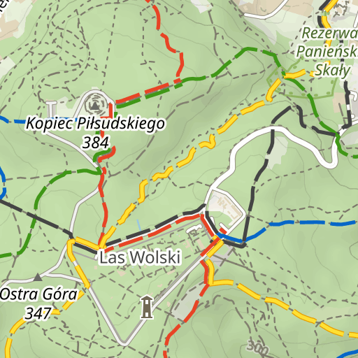 lasek wolski kraków mapa Las Wolski Wolski Dol Mapa Szlakow Turystycznych Mapa Turystyczna Pl lasek wolski kraków mapa